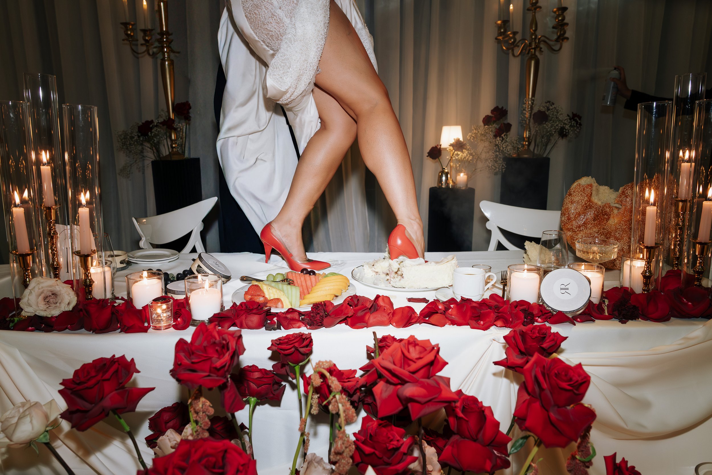Late night wedding reception design by Alexandria Design House