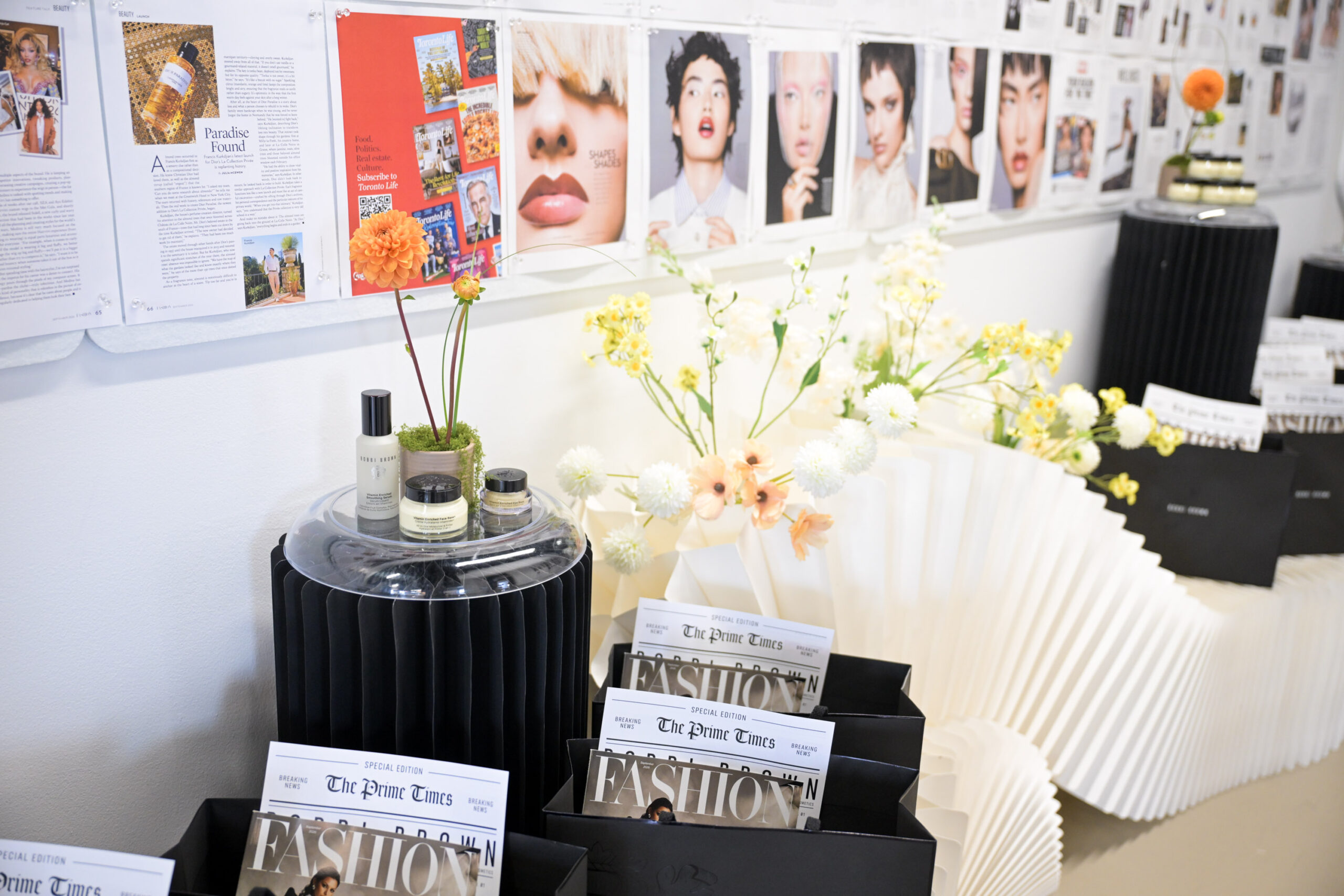 Bobbi Brown × FASHION experiential environment detail by Alexandria Design House